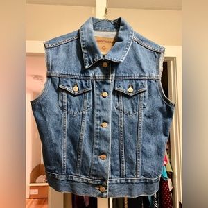 LONDONJEAN Collard Jean Jacket Vest